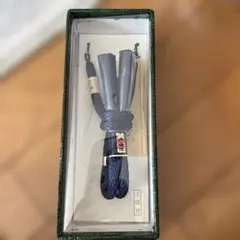 メンズ　ネイビー 絹製 帯締め 箱入り