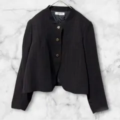 MARNIラムレザー ジャケット スウェード アシメ ぺプラム 丸襟 紫 40