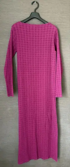 Pheeta ピンク ニットロングワンピース 長袖