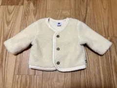 【新品未使用】 プチバトー ボアジャケット アイボリー 12m 74cm