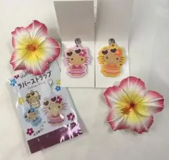 ハローキティ　日焼けキティ　ラバーストラップ　ピンク　オレンジ　２点セット