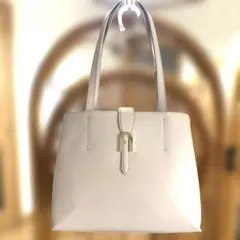 ［美品］フルラ　ソフィア　トートバッグ　ショルダーバッグ　ピンクベージュ　レザー