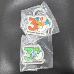 ポケモン 30周年 メタルチャームマスコット　リザードンフシギダネ