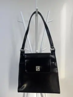【美品】GUESS ゲス ショルダーバッグ ダークブラウン Y2K ロゴプレート