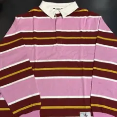 RODEO CROWNSカラフルボーダー柄ラガーポロシャツ