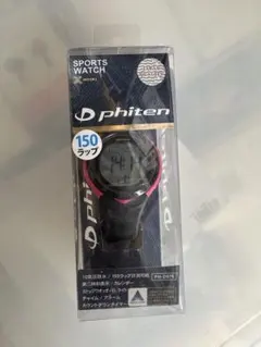phiten スポーツウォッチ PH-D076 ブラック/ピンクのサムネイル