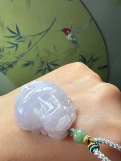 天然本翡翠 超レア風水物、精工彫刻伝説吉獣【飛天貔貅様】置き物 鑑定