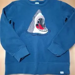 GAP シャーク刺繍 トレーナー ネイビー