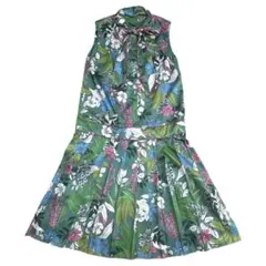 ✨極美品✨グレースコンチネンタル　ボタニカルプリントAラインワンピース　リボン