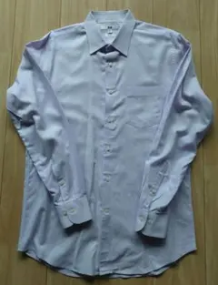 （used/L） 薄紫ギンガムチェック 長袖シャツ