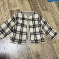 チェック柄フリースジャケット