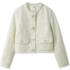 極美品 SNIDEL ミドルツイードジャケット ミックス