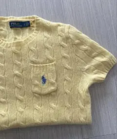 ラルフローレン 半袖ニット イエロー