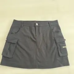 DELSOL ブラック スカート ポケット付き　インナーパンツ付き