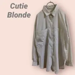 Cutie Blonde 長袖シャツ　オーバーサイズ　透け感　グレー系/F