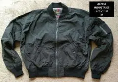【ALPHA INDUSTRIES】レディースМブラック MA-1 ジャケット