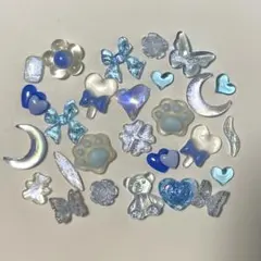 ネイルパーツ　デコパーツ　素材　ブルー　水色