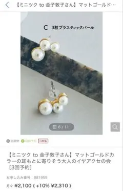 フェリシモ　ピアスとイヤーカフセット