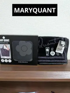 新品MARYQUANTREUSABLE BAG A3対応&コスメ柄タオルハンカチ