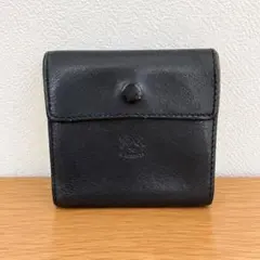 イルビゾンテ 黒 革 レザー 二つ折り財布