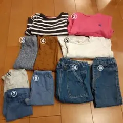 ユニクロ　西松屋　チャンピオン　ハッシュアッシュ　ベビー服 10点　 90cm