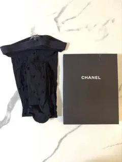 CHANELロゴ入り黒タイツのサムネイル