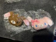 シュガーバニーズ ぬいぐるみチャーム ももうさ くろうさ