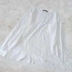 AMERICAN HOLIC カットソー 長袖 白 ポケット M 無地