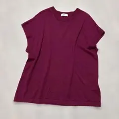 SHIPS any 【手洗い可能】 コットン リネン フレンチスリーブ ニットのサムネイル