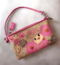 COACH コーチ poppy ポピーちゃん ポーチ カードケース pink