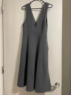 ユニクロ　ブラッシュドジャージージャンパースカート　丈短め　XS グレー