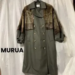 MURUA (ムルーア)ファー ロングダブルトレンチコート