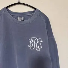 72 US 古着 Comfort Colors刺繍 スウェット フェード くすみ