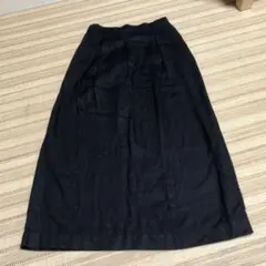 早い者勝ちセール☆ニコアンド　リネン100%ブラックロングスカート