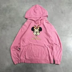 東京ディズニーリゾート ミニー プリント パーカー ピンク フーディ Ｌ