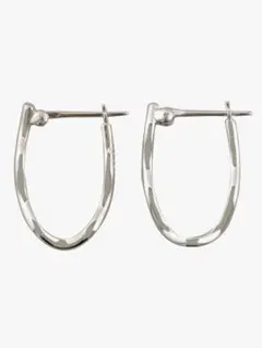 シルバー オーバルフープピアス 中型