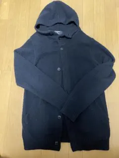 CABANE de ZUCCa フード付きカーディガン ブラック