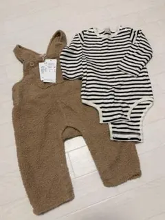 【タグ付き新品】petit main ロンパース・カバーオールセット80サイズ