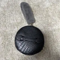 新品未使用 3WAY ファー フェイク クロコダイル サークル 丸形 バッグ