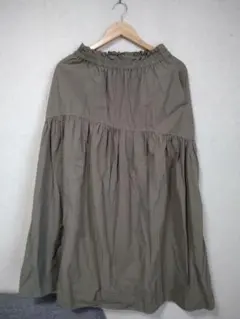 niko and☆カーキ フレアロングスカート