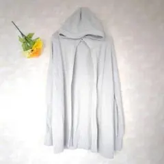 ギャップ GAP ニットカーディガン【XS】フード付き グレー