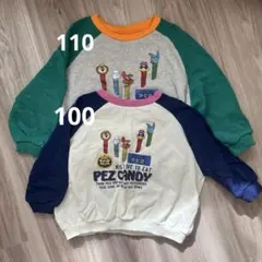 Pezキャラクター トレーナー 110 100 兄妹お揃い