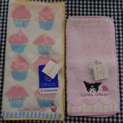 LAURA ASHLEY カップケーキ柄❤︎ クロミ タオルハンカチセット