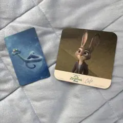 ズートピアカフェ ランダム特典 コースター ジュディ・ホップス カード ゲイリー