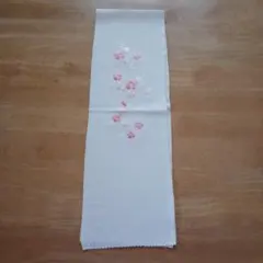 半襟 白地 桜刺繍 和装小物