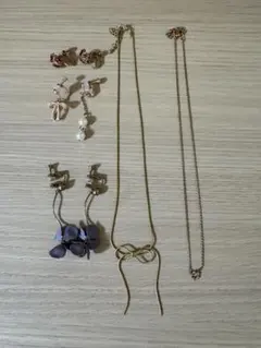 ネックレス＆イヤリング5点セット