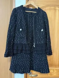 クリーニング済【INGEBORG（インゲボルグ）】 ジャケットМ、スカートS 