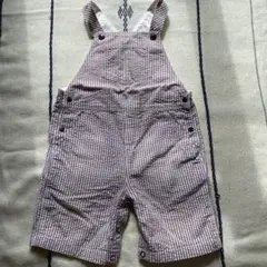 美品　プチバトー　24m/86cm ショートサロペット　オーバーオール