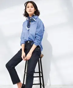 【マガジン掲載】23区DENIM ボーイフィットデニムパンツ 濃紺 38