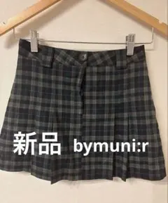 by munir チェック柄 プリーツスカート Sのサムネイル